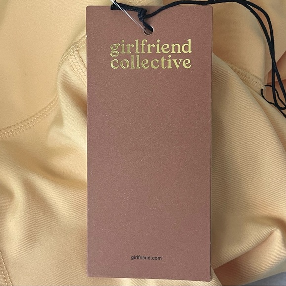 GIRLFRIEND COLLECTIVE NWT HIGH WAIST CAPRI LEGGINGS SUNBURST YELLOW EXTRA SMALL - Picture 7 of 9